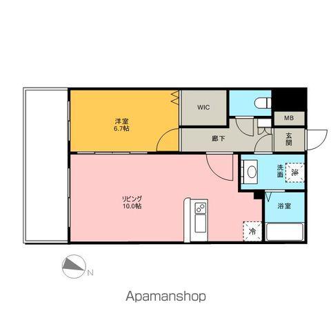 レジデンス20(1LDK/10階)の間取り写真