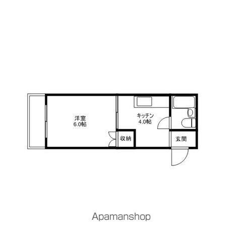 コスモクイーン富田町(1K/3階)の間取り写真