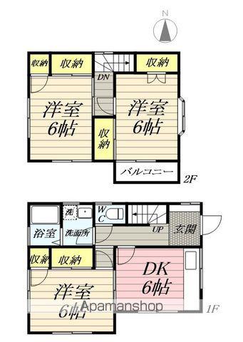 東海道本線 辻堂駅 徒歩18分 2階建 築37年(3DK)の間取り写真