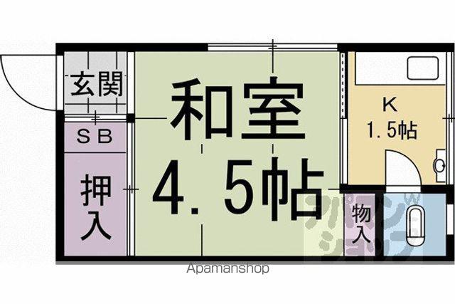セカンドステージ静楽(1K/1階)の間取り写真