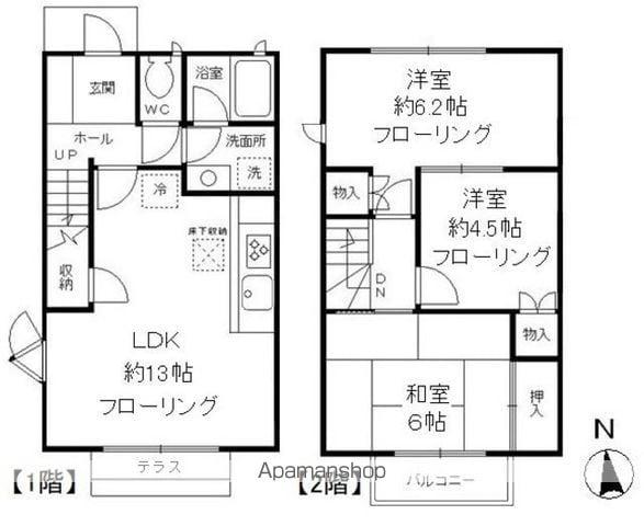 ル・ワゾブル三鷹(3LDK)の間取り写真