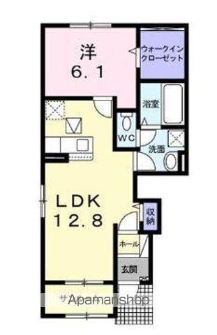 アンフィニ セレニテⅢ(1LDK/1階)の間取り写真