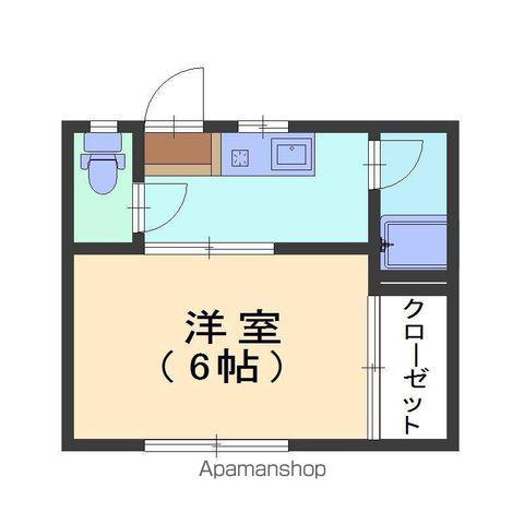 フォーレスト末町(1K/2階)の間取り写真