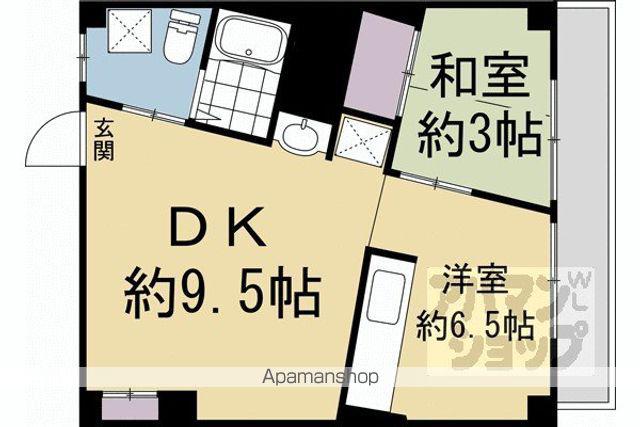 ロイヤルコート嵯峨(1LDK/4階)の間取り写真