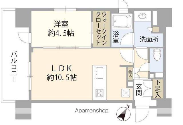 ルジェンテ目黒(1LDK/8階)の間取り写真