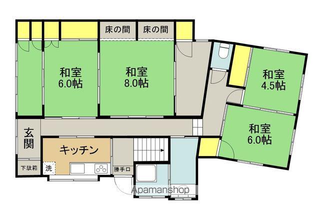飯田線 伊那福岡駅 徒歩6分 1階建 築53年(4K)の間取り写真