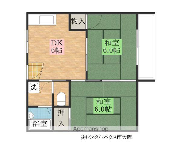 ハイツ大宮(2DK/2階)の間取り写真