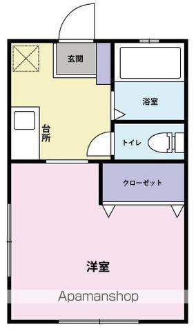 エスポワール西陵(1K/2階)の間取り写真