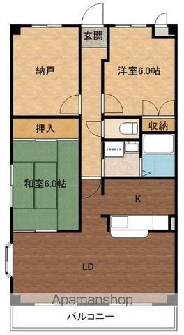 マンションソシア菊(3LDK/1階)の間取り写真