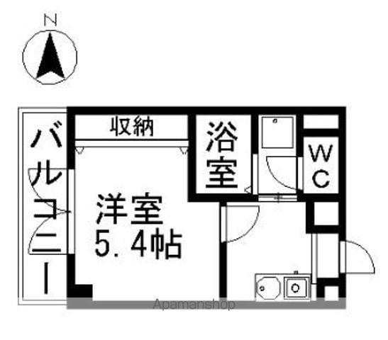エスペランサ鶴舞19(1K/4階)の間取り写真