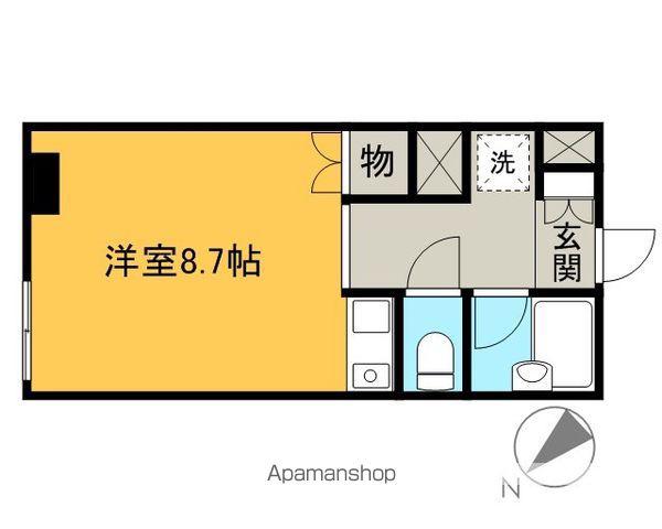 アークペット(ワンルーム/2階)の間取り写真