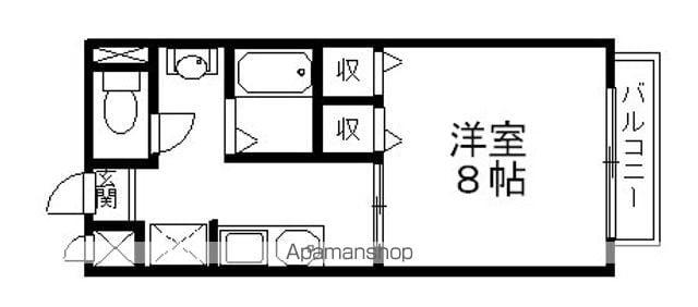 エルミナフラット南彦根Ⅱ(1K/1階)の間取り写真