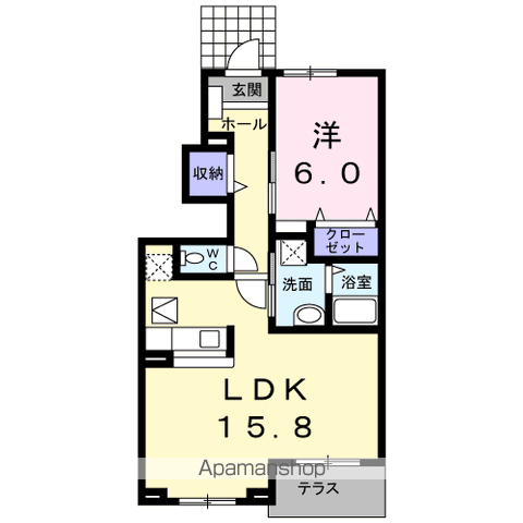 コータ・コートC(1LDK/1階)の間取り写真