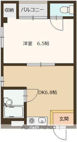 THE CITY砥堀(1DK/3階)の間取り写真