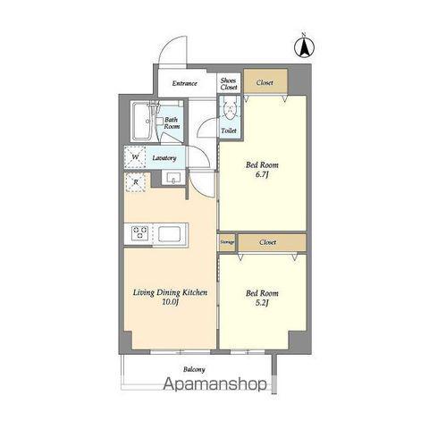 グランカーサ尾久(2LDK/6階)の間取り写真