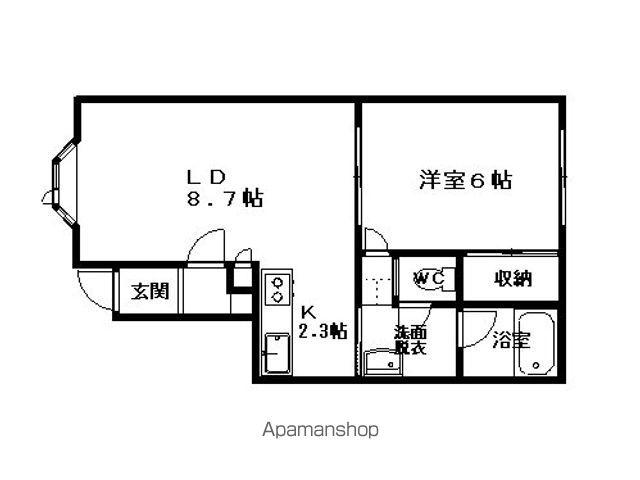 コーポサンA(1LDK/1階)の間取り写真
