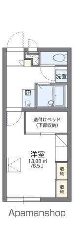 レオパレスフォンティーヌ 南(1K/2階)の間取り写真