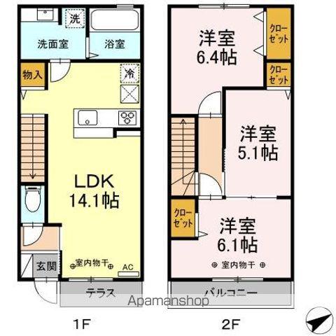 アーク・ド・ルミエールＩＩ(3LDK)の間取り写真