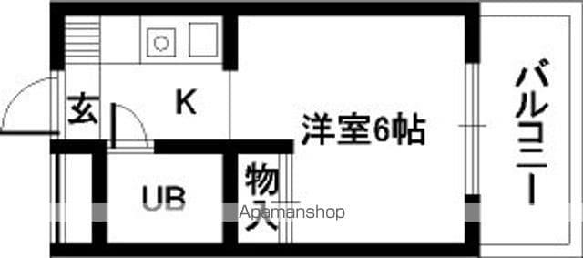 ラフォーレ池上(1K/4階)の間取り写真