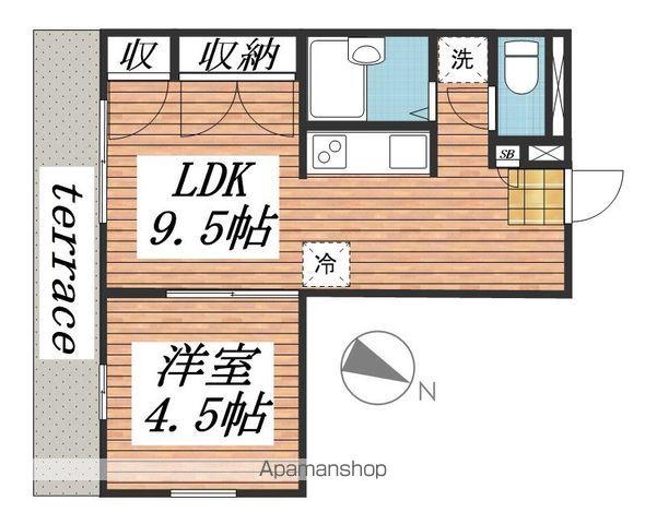 サンヴィレッジシラハタⅢ(1LDK/1階)の間取り写真