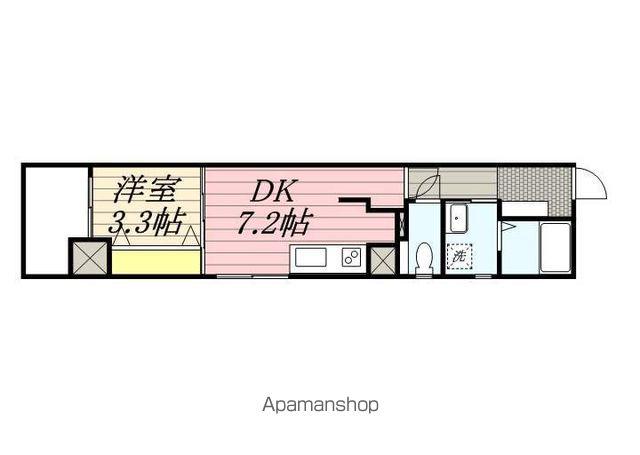 エミネンス香椎駅前(1DK/3階)の間取り写真