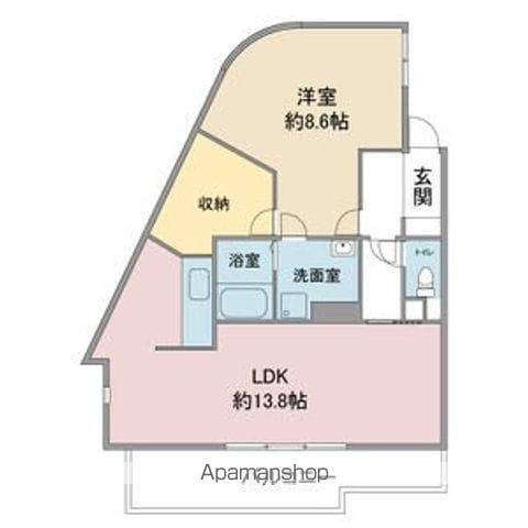 シャルマン高社(1LDK/1階)の間取り写真