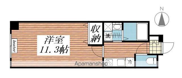 ルミエール美原(1K/5階)の間取り写真