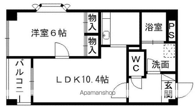 コートベネッセ熊本駅南(1LDK/6階)の間取り写真
