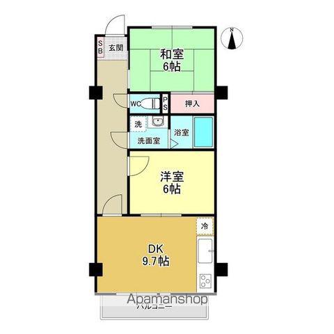 グレース目白(2LDK/3階)の間取り写真