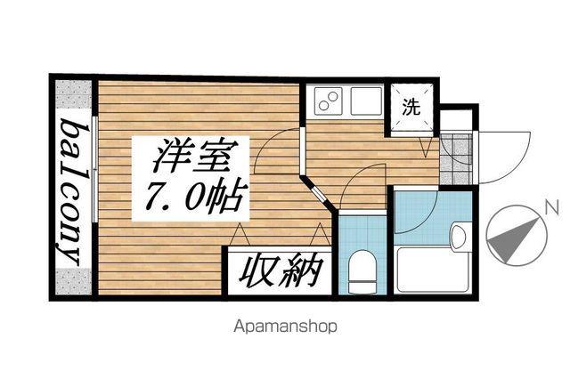 メゾンフジヨシ(1K/4階)の間取り写真