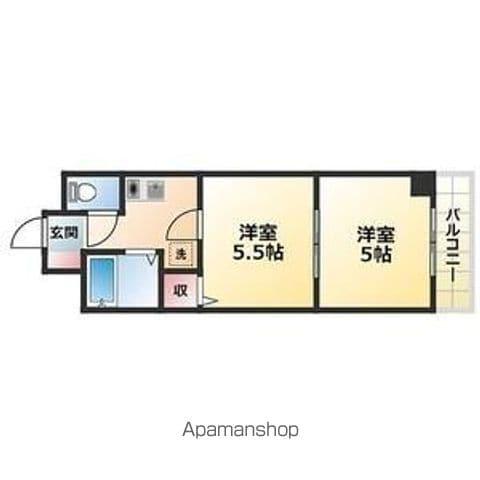 タウンエステート新栄(2K/6階)の間取り写真