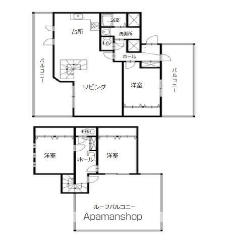 NC西3・4マンション(3LDK/9階)の間取り写真