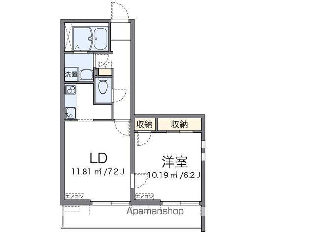 クレイノケルスランド(1LDK/1階)の間取り写真