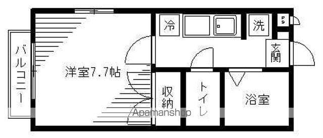 エクセレントHIRO(1K/1階)の間取り写真
