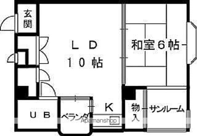 メゾン雅(1LDK/3階)の間取り写真