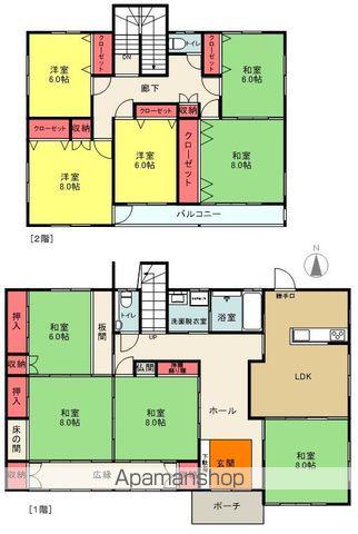 常磐線 夜ノ森駅 徒歩12分 2階建 築18年(7LDK)の間取り写真