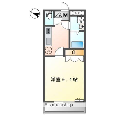 LIFE STAGE(1K/2階)の間取り写真