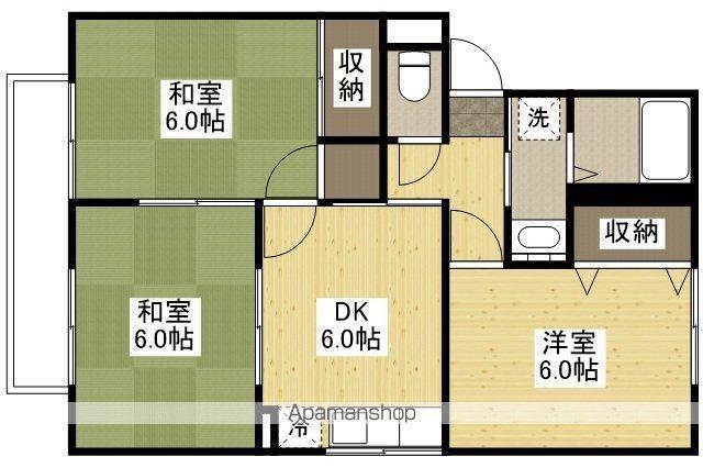 プレジール高田Ⅰ(3DK/2階)の間取り写真