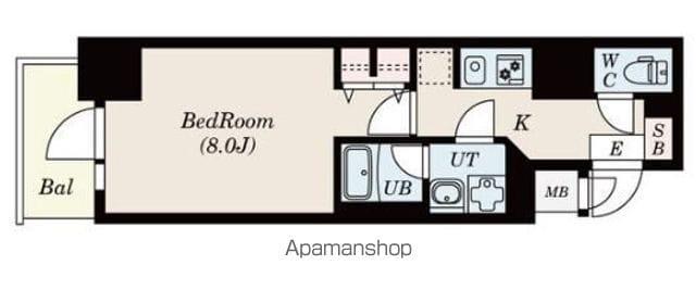 エス・キュート丸の内S-RESIDENCE丸の内駅前ノース(1K/7階)の間取り写真