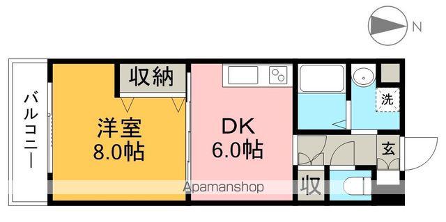 プルミエール(1DK/2階)の間取り写真