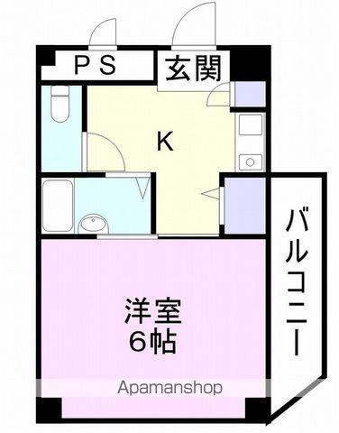 シャルマンフジ和歌山拾弐番館(1K/3階)の間取り写真