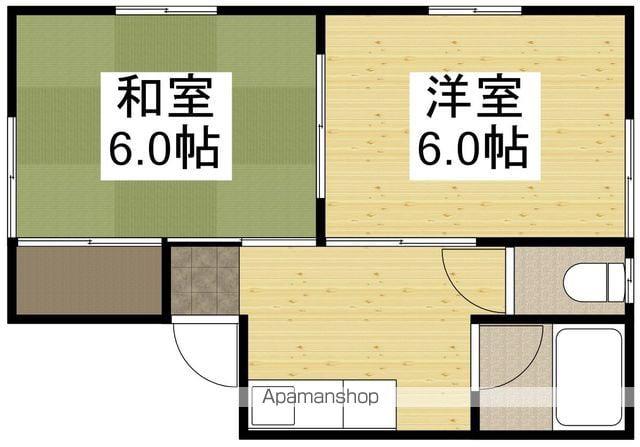 シティーハイツ庄司(2K/1階)の間取り写真