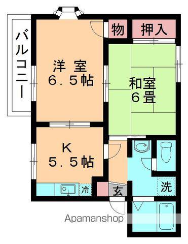 メゾンジュネス(2K/2階)の間取り写真