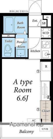 リブリ・谷津(1K/1階)の間取り写真