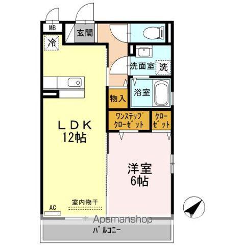 サンセッテ21(1LDK/2階)の間取り写真