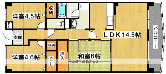 パレルボーノ(3LDK/3階)の間取り写真