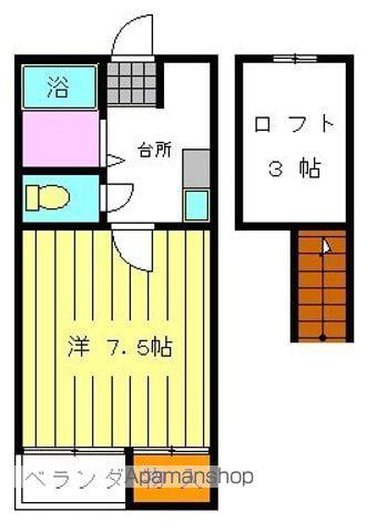 ライスヴィレッジ(1K/1階)の間取り写真