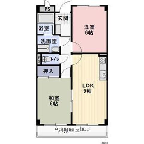 LIMPIAメゾンタナカ(2LDK/1階)の間取り写真