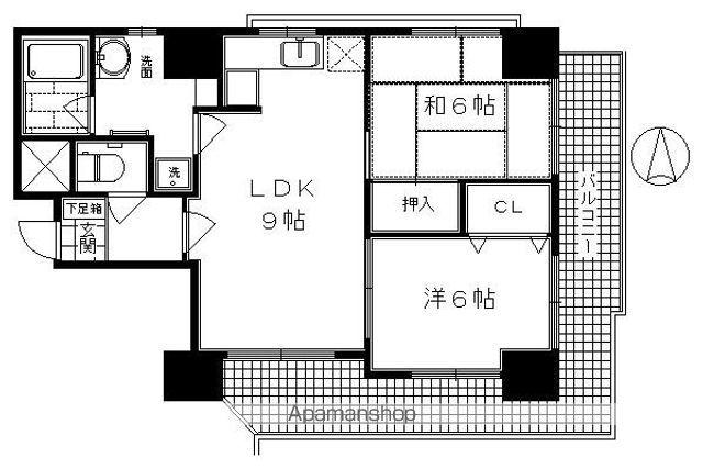 BIRD LANDIII(2LDK/5階)の間取り写真