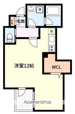 ブリリアンス(ワンルーム/1階)の間取り写真